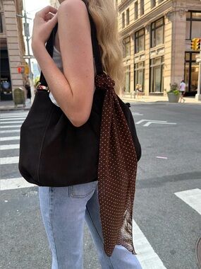 Brown Polka Dot scarf